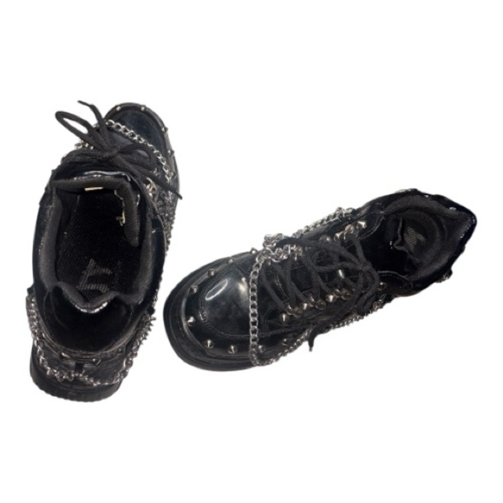 Black Studded Platform Shoes - Picture 3 of 5